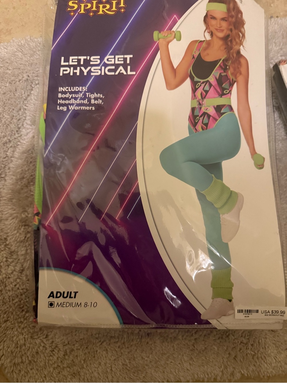 Let's Get Physical Women's medium 8-10 spirit Halloween  Costume